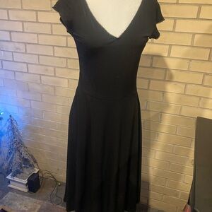 Moda International Classic Black Midi Dress